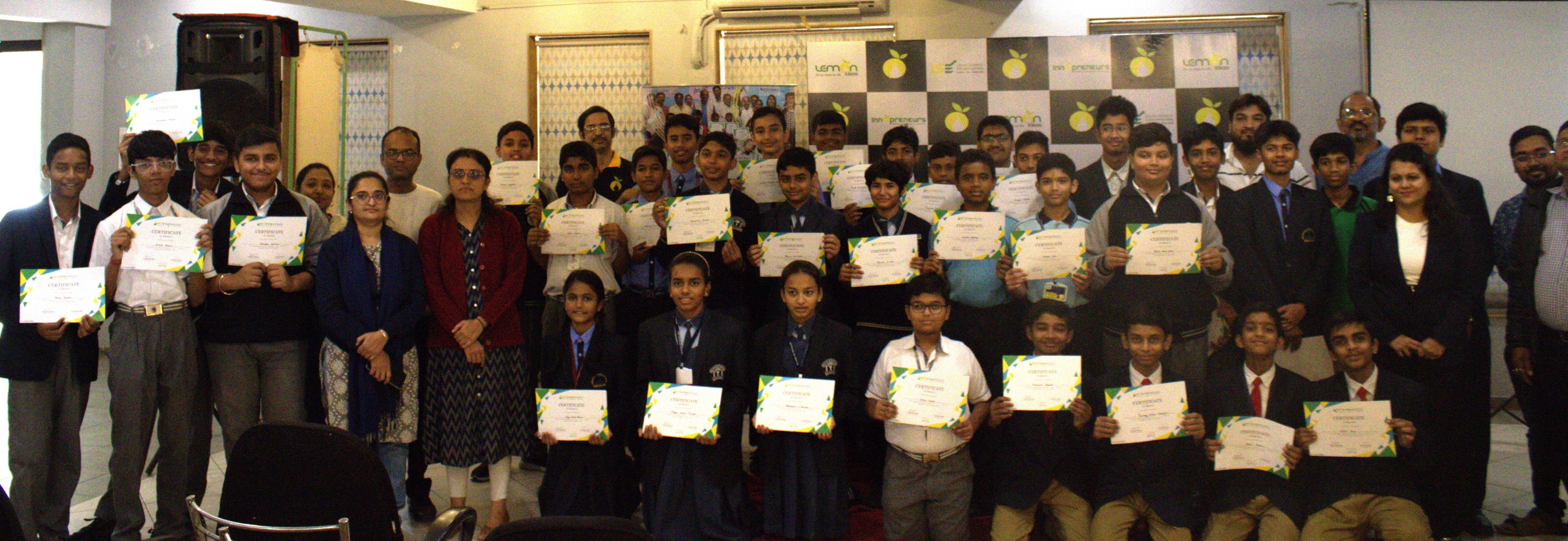 Regional round participants with certificates