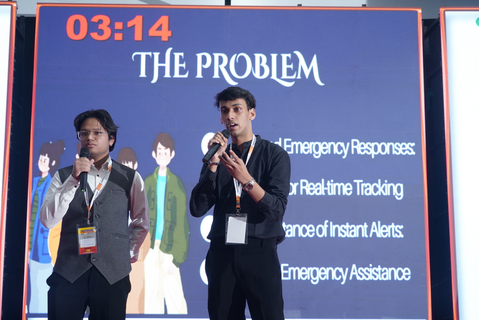 Participants pitching their innovation